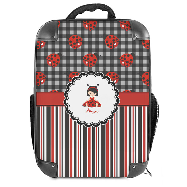 Custom Ladybugs & Stripes Hard Shell Backpack (Personalized)