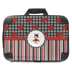 Ladybugs & Stripes Hard Shell Briefcase - 18" (Personalized)