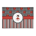 Ladybugs & Stripes Patio Rug (Personalized)