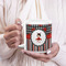 Ladybugs & Stripes 20oz Coffee Mug - LIFESTYLE