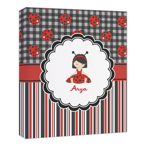 Custom Ladybugs & Stripes Canvas Print - 20x24 (Personalized)