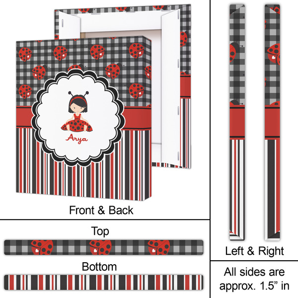 Ladybugs & Stripes 20x24 - Canvas Print - Approval