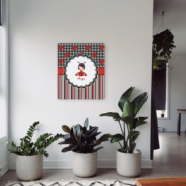 Ladybugs & Stripes 20x24 - Canvas Print - In Context