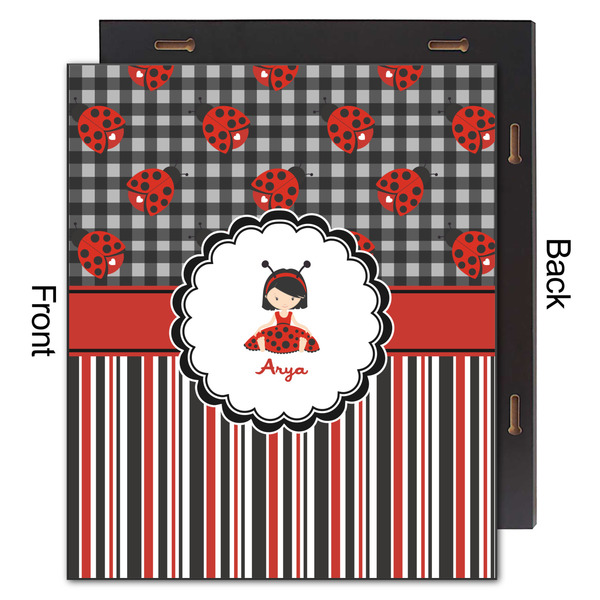 Ladybugs & Stripes 20x24 Wood Print - Front & Back View
