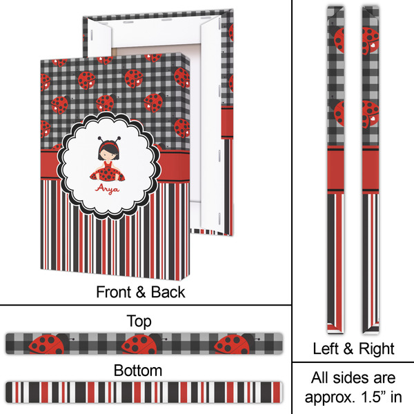 Ladybugs & Stripes 20x30 - Canvas Print - Approval