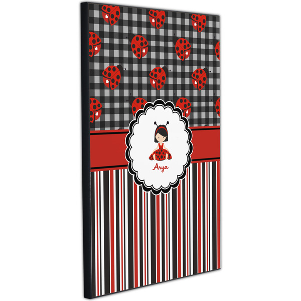 Ladybugs & Stripes 20x30 Wood Print - Angle View