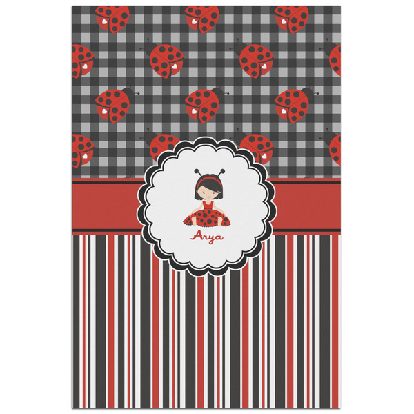 Custom Ladybugs & Stripes Poster - Matte - 24x36 (Personalized)