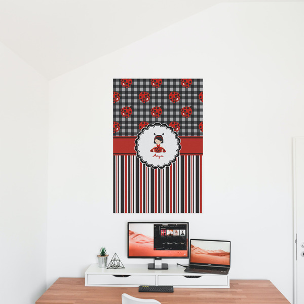 Ladybugs & Stripes 24x36 - Matte Poster - On the Wall