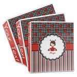 Ladybugs & Stripes 3-Ring Binder (Personalized)