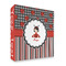 Ladybugs & Stripes 3 Ring Binder - Full Wrap - 2" (Personalized)