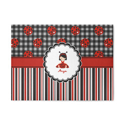 Ladybugs & Stripes 5' x 7' Patio Rug (Personalized)