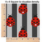 Ladybugs & Stripes 6x6 Swatch of Fabric