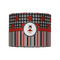 Ladybugs & Stripes 8" Drum Lampshade - FRONT (Fabric)