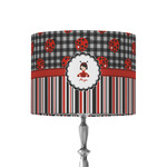 Ladybugs & Stripes 8" Drum Lamp Shade - Fabric (Personalized)