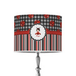 Ladybugs & Stripes 8" Drum Lamp Shade - Poly-film (Personalized)
