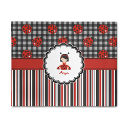 Ladybugs & Stripes 8' x 10' Patio Rug (Personalized)