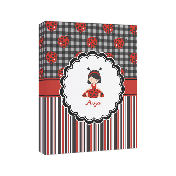Ladybugs & Stripes 8x10 - Canvas Print - Angled View