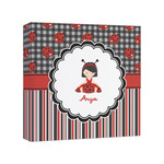 Ladybugs & Stripes Canvas Print - 8x8 (Personalized)