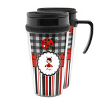 Ladybugs & Stripes Acrylic Travel Mug (Personalized)