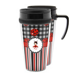 Ladybugs & Stripes Acrylic Travel Mug (Personalized)