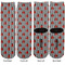 Ladybugs & Stripes Adult Crew Socks - Double Pair - Front and Back - Apvl