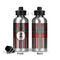Ladybugs & Stripes Aluminum Water Bottle - Front and Back