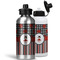 Ladybugs & Stripes Aluminum Water Bottles - MAIN (white &silver)