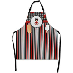 Ladybugs & Stripes Apron With Pockets w/ Name or Text