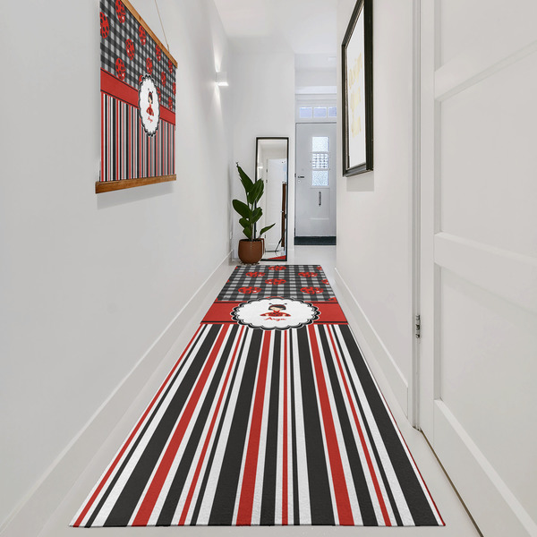 Ladybugs & Stripes Area Rug Sizes - In Context (vertical)