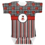 Ladybugs & Stripes Baby Bodysuit 3-6 (Personalized)
