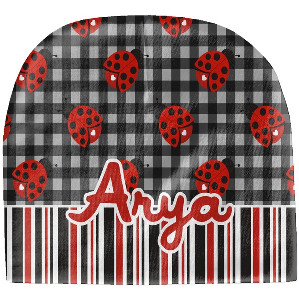 Custom Ladybugs & Stripes Baby Hat (Beanie) (Personalized)