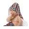 Ladybugs & Stripes Baby Hooded Towel on Child