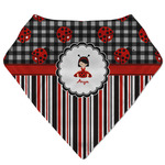 Ladybugs & Stripes Bandana Bib (Personalized)