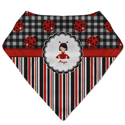 Ladybugs & Stripes Bandana Bib (Personalized)