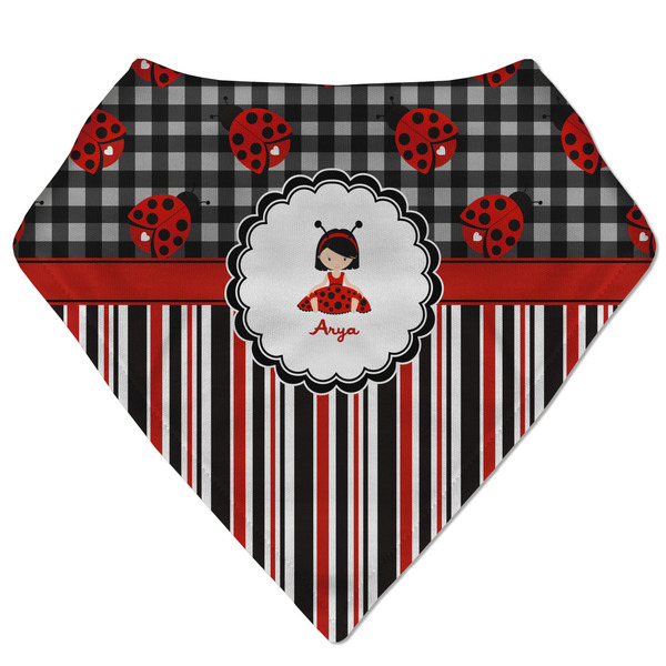 Custom Ladybugs & Stripes Bandana Bib (Personalized)