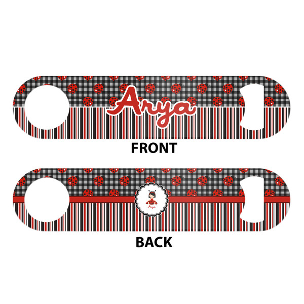 Ladybugs & Stripes Bar Bottle Opener - White - Approval