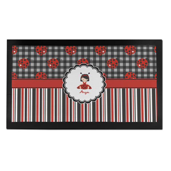 Ladybugs & Stripes Bar Mat - Small - FRONT
