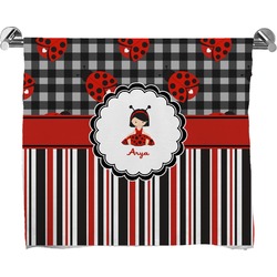 Ladybugs & Stripes Bath Towel (Personalized)