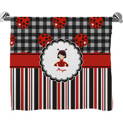 Ladybugs & Stripes Bath Towel (Personalized)