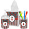 Ladybugs & Stripes Acrylic Bathroom Accessories Set w/ Name or Text