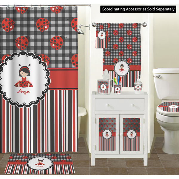 Ladybugs & Stripes Bathroom Scene