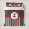 Ladybugs & Stripes Duvet Cover (Personalized)