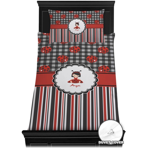 Ladybugs & Stripes Bedding Set (Twin) - Duvet