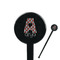 Ladybugs & Stripes Black Plastic 7" Stir Stick - Round - Closeup