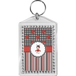 Ladybugs & Stripes Bling Keychain (Personalized)