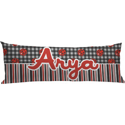 Ladybugs & Stripes Body Pillow Case (Personalized)