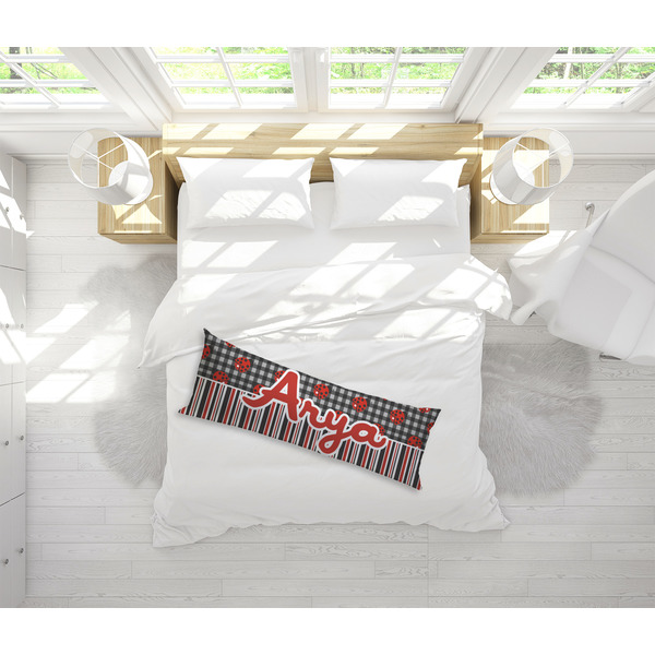 Ladybugs & Stripes Body Pillow - LIFESTYLE