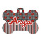 Ladybugs & Stripes Bone Shaped Dog ID Tag (Personalized)