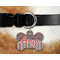 Ladybugs & Stripes Bone Shaped Dog Tag on Collar & Dog