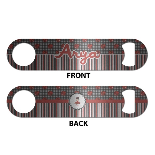 Ladybugs & Stripes Bottle Opener - Front & Back